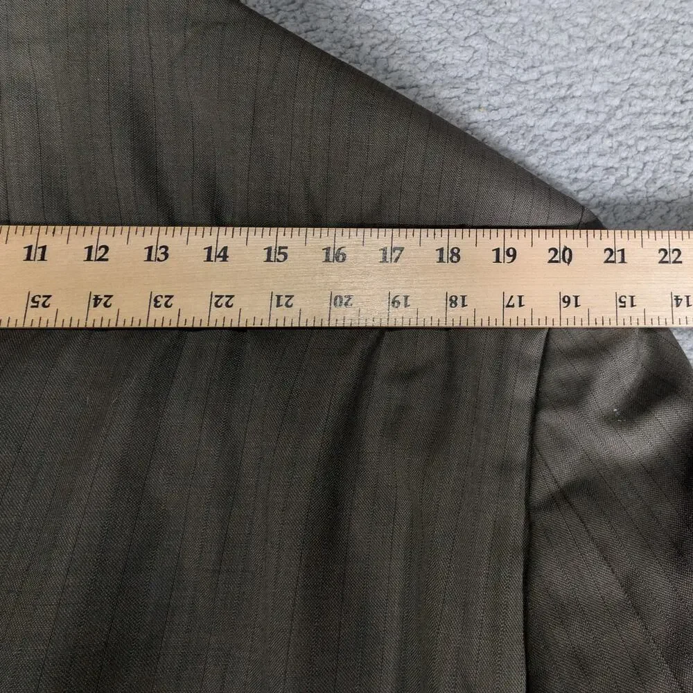 Pronto Uomo Blazer Mens 50 Tall Brown Gray Pinstripe 100% Wool Sport Coat Jacket